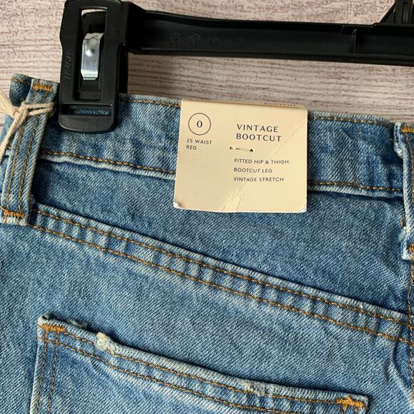 Universal Threads Denim Jeans Bootcut Leg Vintage Stretch Size 0 Reg 25 Waist - Picture 10 of 16